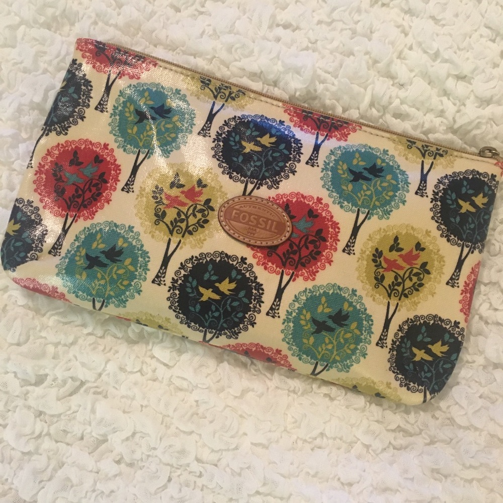 NWOT FOSSIL Birds & Trees Bag